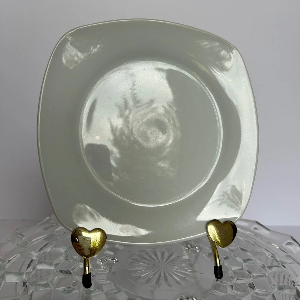 Square White Plate Modern Minimalist‎ Dinnerware Serving Platter Display Stand